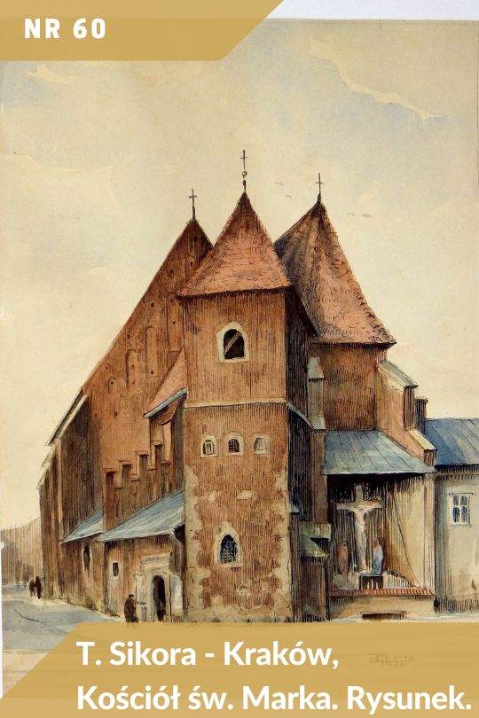 Antykwariat Rara Avis - 517. oferta graficzna, poz. 60: T. Sikora - Kraków, Kościół św. Marka