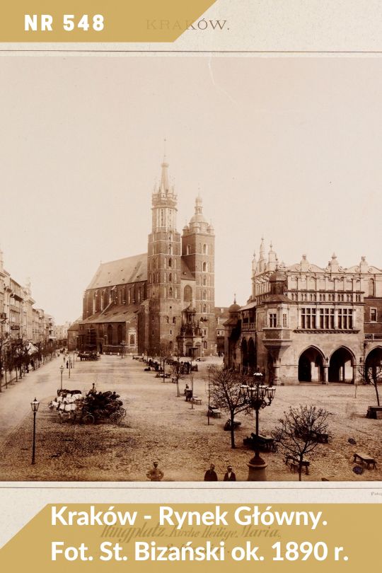 Antykwariat Rara Avis - 143. aukcja antykwaryczna, poz. 548 - Kraków, Rynek Główny na fotografii Stanisława Bizańskiego z ok. 1890 r.