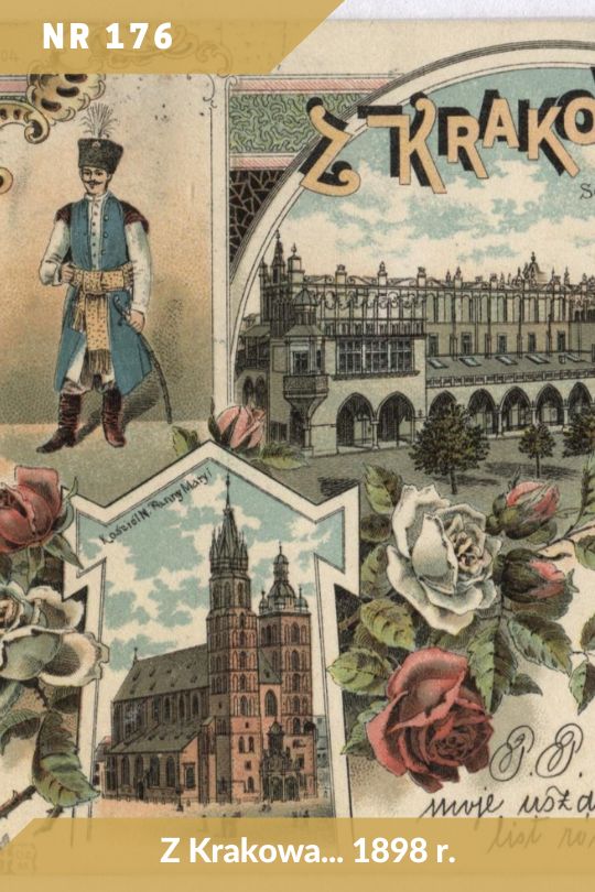 Antykwariat Rara Avis - 539. oferta antykwaryczna: Pocztówki - poz. 176: Z Krakowa - pocztówka z 1898 r.