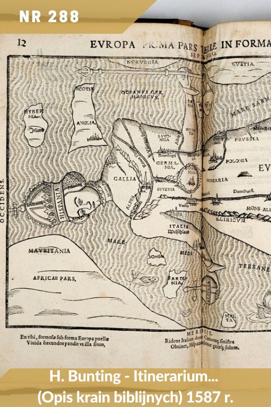 Antykwariat Rara Avis - 146. aukcja antykwaryczna, poz. 288: Heinrich Bunting - Itinerarium... (Opis krain biblijnych), 1587 r.