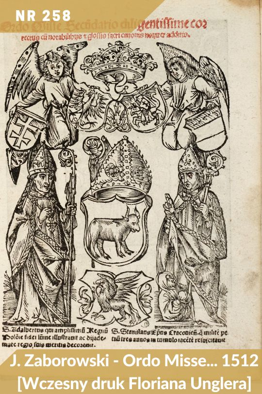 Antykwariat Rara Avis - 147. aukcja antykwaryczna, poz. 258: J. Zaborowski - Ordo Misse 1512 r.  [wczesny druk Floriana Unglera]
