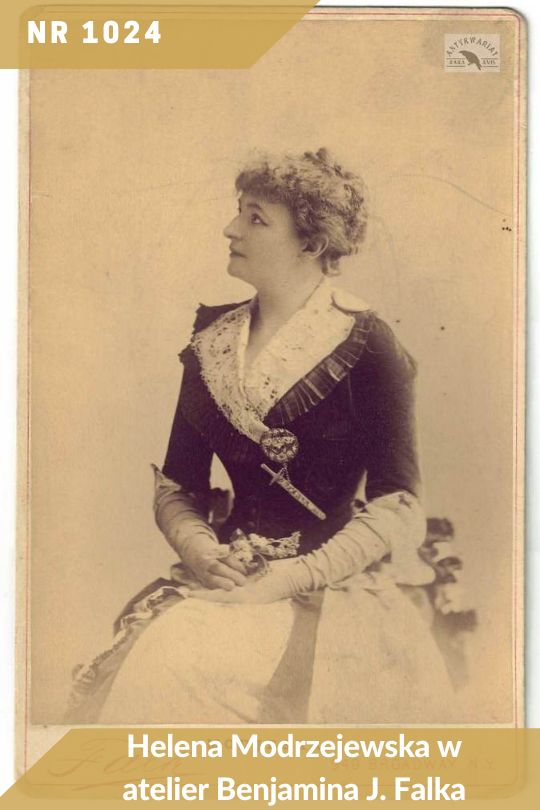 Antykwariat Rara Avis - 148. aukcja antykwaryczna, poz. 1024 - Helena Modrzejewska w atelier Benjamina J. Falka w Nowym Jorku