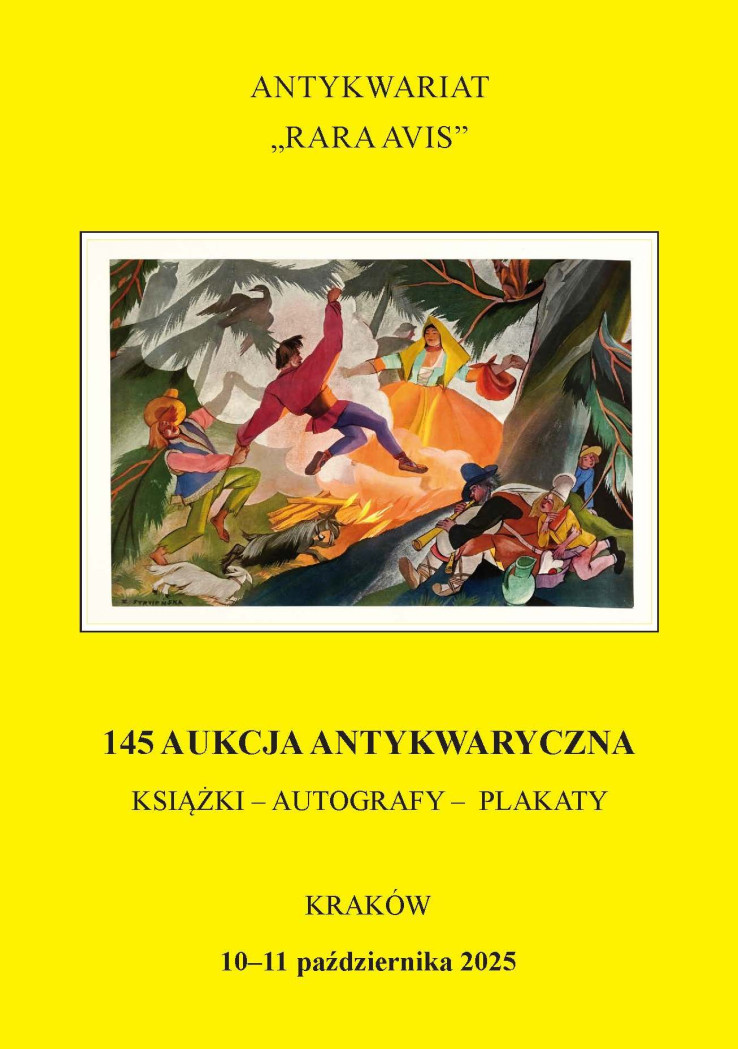 Antykwariat Rara Avis - 145. aukcja antykwaryczna - 10/11 października 2025
